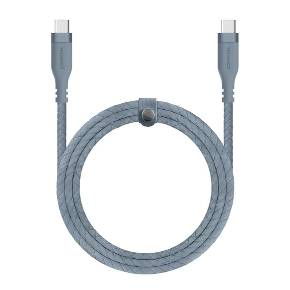 Liquipel Powertek USB-C to USB-C Woven Cable - Blue