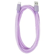 Liquipel Powertek Velvet Type-C Fast Charger Cable, 6ft USB-C for Galaxy, Note, Tab, MacBook - Purple