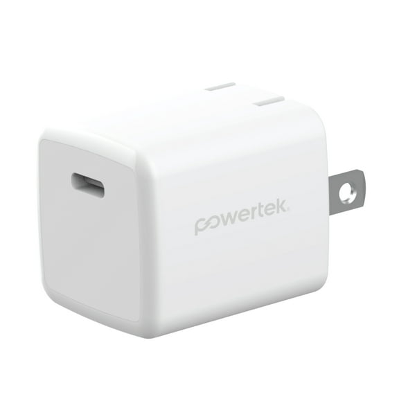 Liquipel Powertek White Type-C Fast Charging Wall Charger 30W PD USB-C for iPhone, iPad, iWatch, Samsung Galaxy, Tablet (2025)