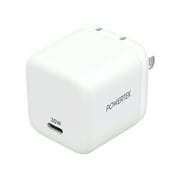 Liquipel Powertek White Type-C Fast Charging Wall Charger 30W PD USB-C for iPhone, iPad, iWatch, Galaxy, Tablet