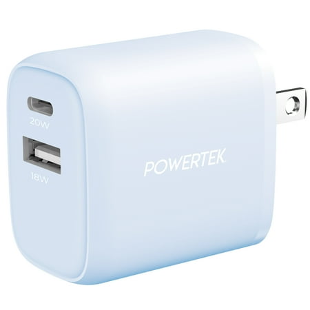 Liquipel Powertek Woven 20W Combo Wall Charger - Blue