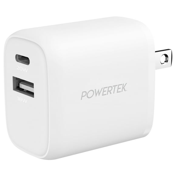 Liquipel Powertek Woven 20W Combo Wall Charger - White