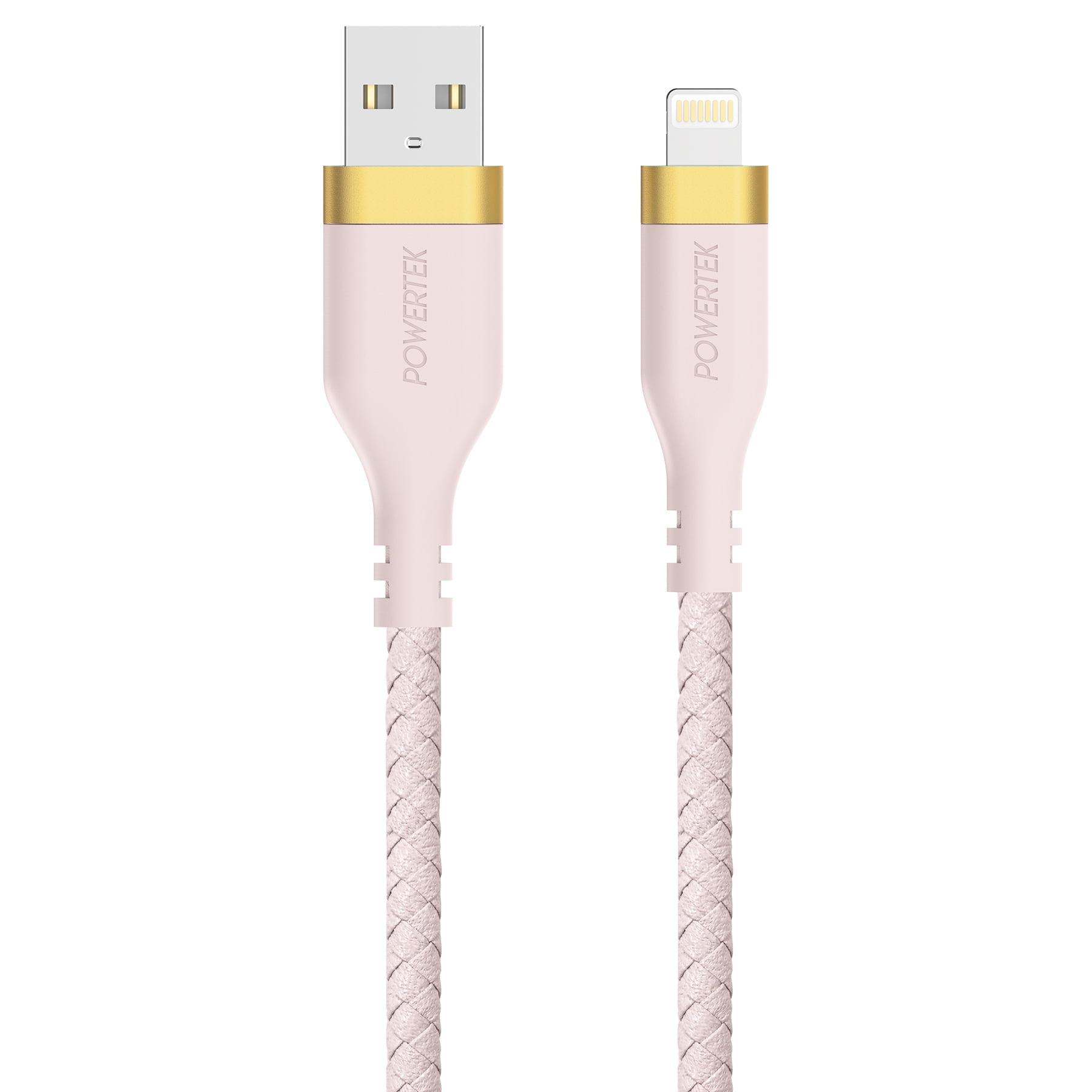 Liquipel Powertek Woven USB-A to Lightning - Pink