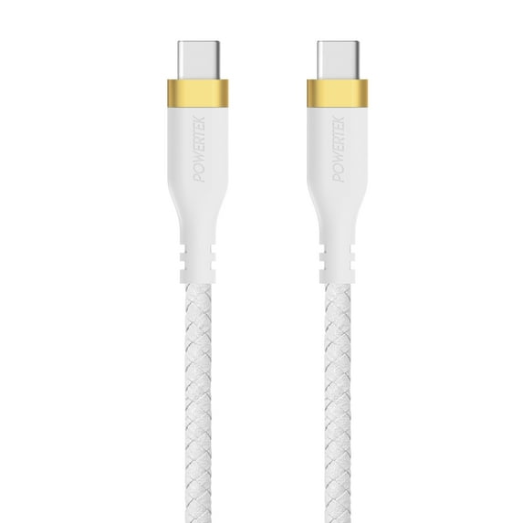 Liquipel Powertek Woven USB-C to USB-C - White