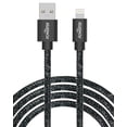 thumbnail image 1 of Liquipel Powertek iPad & iPhone Charger Cable, Fast Charging 6ft MFI Certified Lightning to USB Cord, Diamond Shine Black, 1 of 7