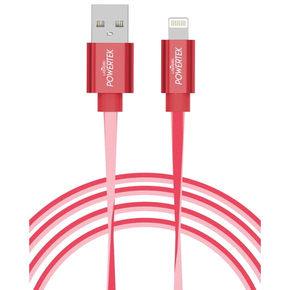 Liquipel Powertek iPad & iPhone Charger Cable, Fast Charging 6ft MFI Certified Lightning to USB Cord, Two Tone