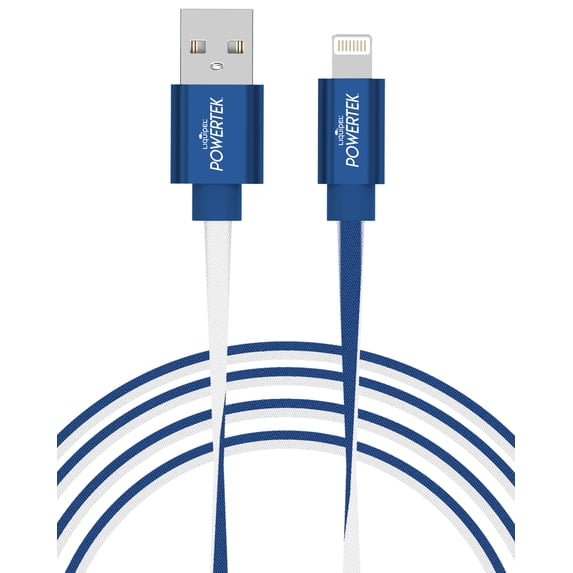 Liquipel Powertek iPad & iPhone Charger Cable, Fast Charging 6ft MFI Certified Lightning to USB Cord, Two Tone