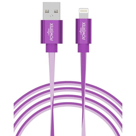 Liquipel Powertek iPad & iPhone Charger Cable, Fast Charging 6ft MFI Certified Lightning to USB Cord, Two Tone