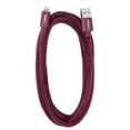 thumbnail image 1 of Liquipel Powertek iPad & iPhone Charger Cable, Fast Charging 6ft MFI Certified Lightning to USB Cord, Velvet - Maroon, 1 of 7