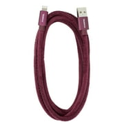 Liquipel Powertek iPad & iPhone Charger Cable, Fast Charging 6ft MFI Certified Lightning to USB Cord, Velvet - Maroon