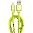 thumbnail image 1 of Liquipel Powertek iPad & iPhone Lightning Charger Cable, Fast Charging 6ft MFI, Neon Party, 1 of 8