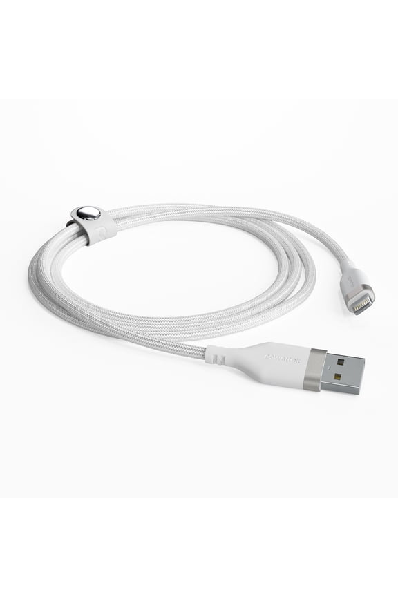 Powertek iPad & iPhone Lightning Charger Cable, Fast Charging 6ft MFI, Premium White