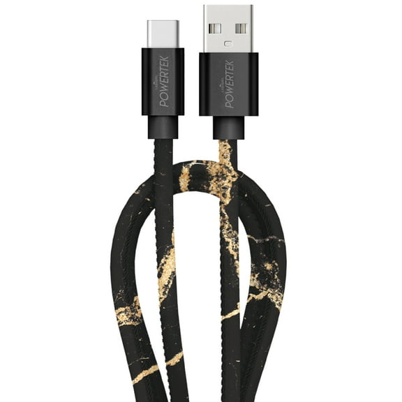 Liquipel Type C Marble Cable - Blk/Gold