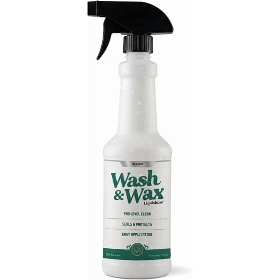 Liquishine 2-in-1 Wash & Wax Exterior RV Cleaner with Protective Shine for Road Film and Dirt, 20 oz
