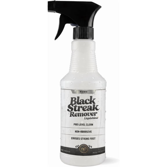 Liquishine Black Streak Remover RV Cleaner Exterior Spray for Fiberglass & Painted Surfaces, 16 oz