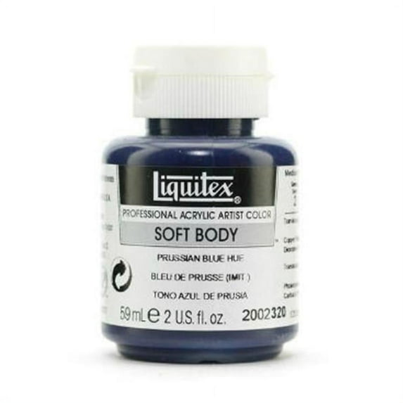 Liquitex 2002320 2 oz Soft Body Professional Acrylic Paint Color Jar - Prussian Blue Hue Pack Of 3