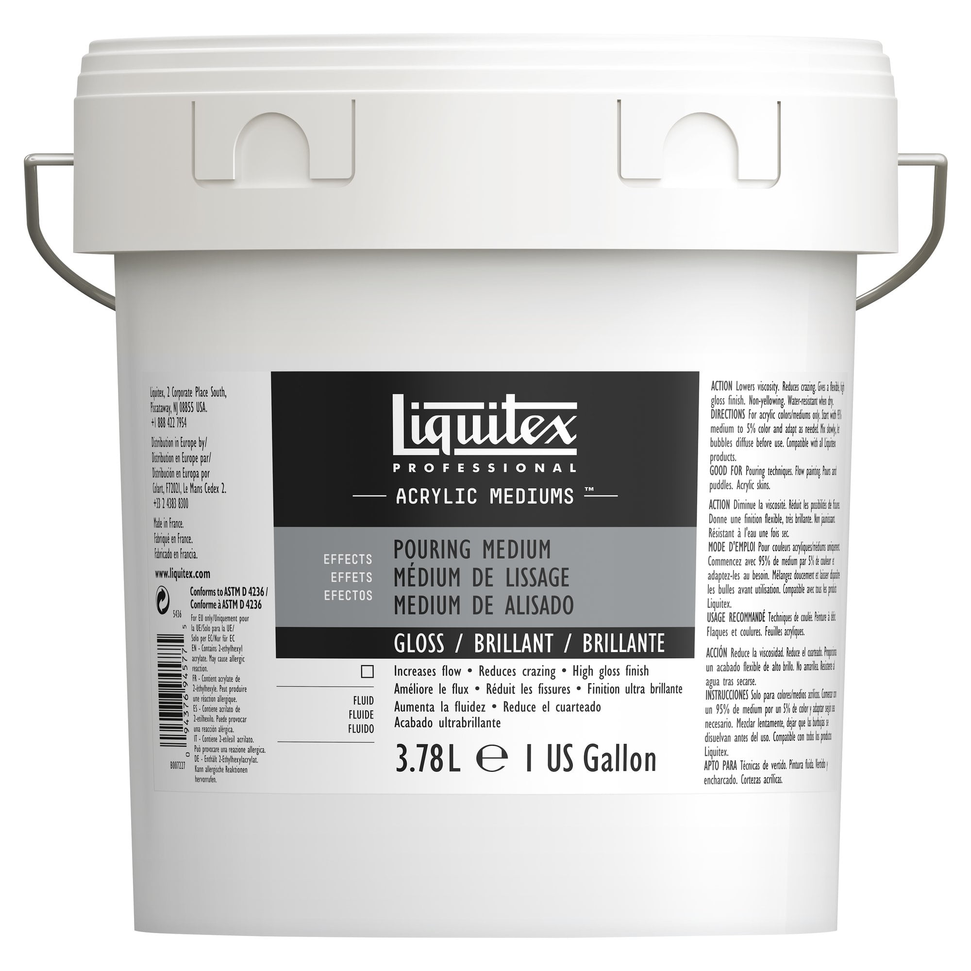 Liquitex Non-Toxic Non-Removable Acrylic Medium, 1 Gallon, Gloss