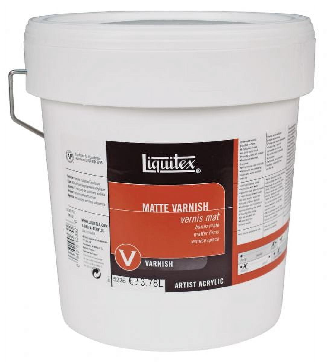 Liquitex Acrylic Permanent Matte Varnish, 1 Gallon