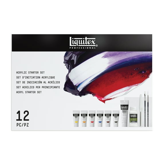 Liquitex Acrylic Starter Set, 3/4 oz. Tubes, 12-Colors