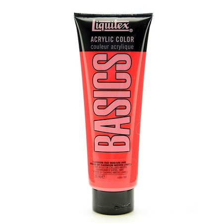 Liquitex BASICS Acrylic Color, 250ml Tube, Cadmium Red Medium Hue
