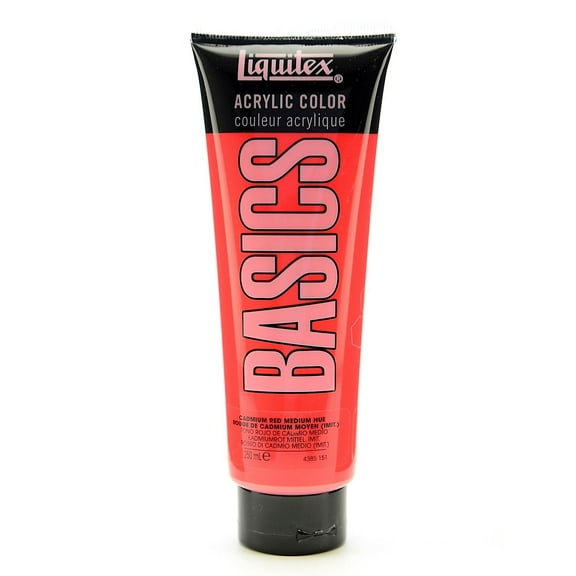 Liquitex BASICS Acrylic Color, 250ml Tube, Cadmium Red Medium Hue