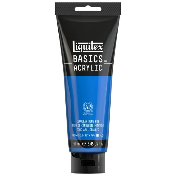 Liquitex BASICS Acrylic Color, 250ml Tube, Cerulean Blue Hue