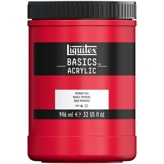 Liquitex BASICS Acrylic Color, 32 oz., Primary Red
