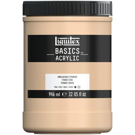 Liquitex BASICS Acrylic Color, 32oz., Unbleached Titanium