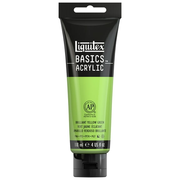 Liquitex BASICS Acrylic Color, 4 oz. Tube, Brilliant Yellow Green