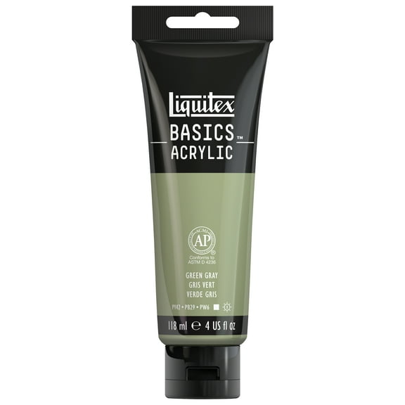 Liquitex BASICS Acrylic Color, 4 oz. Tube, Green Gray