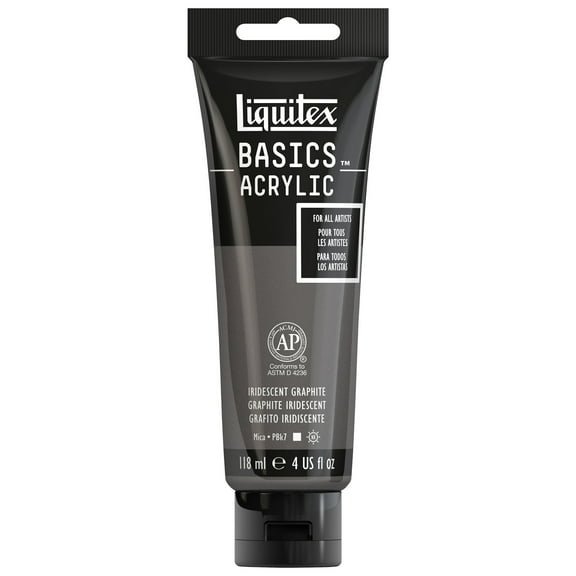 Liquitex BASICS Acrylic Color, 4 oz. Tube, Iridescent Graphite