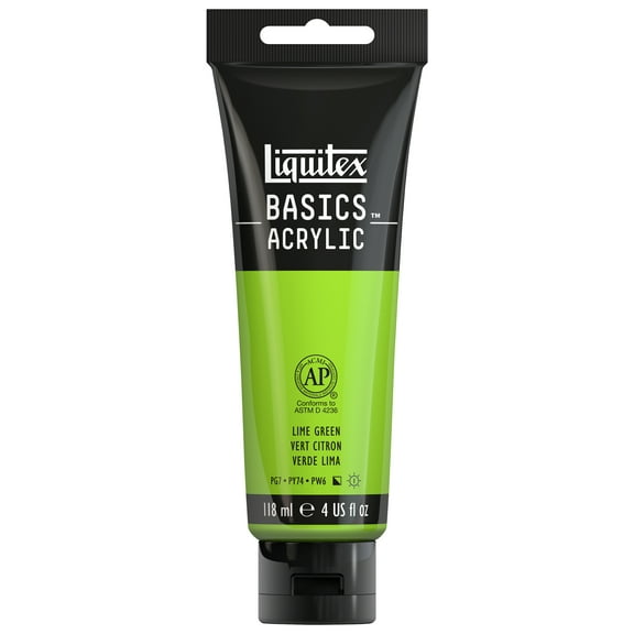 Liquitex BASICS Acrylic Color, 4 oz. Tube, Lime Green