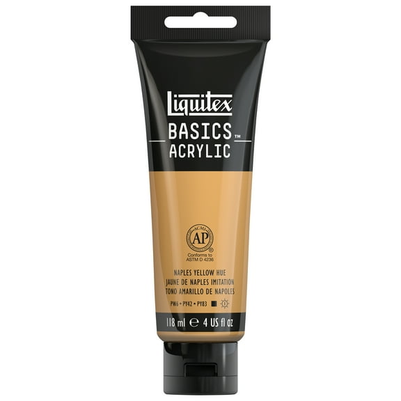 Liquitex BASICS Acrylic Color, 4 oz. Tube, Naples Yellow