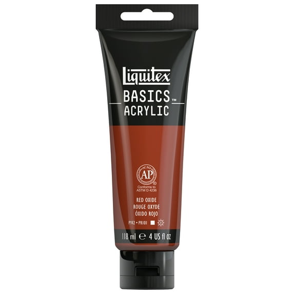 Liquitex BASICS Acrylic Color, 4 oz. Tube, Red Oxide