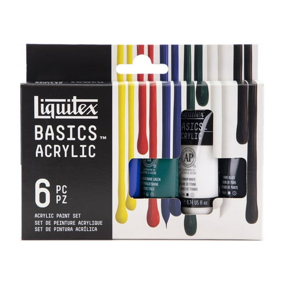 Liquitex BASICS Acrylic Paint 22ml/Tube, 6-Piece Set