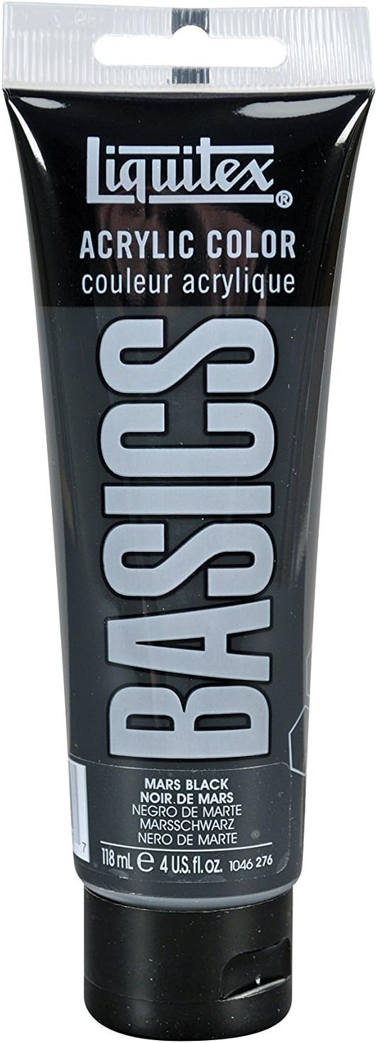 Liquitex BASICS Acrylic Paint, 118ml (4oz) Tube, Mars Black