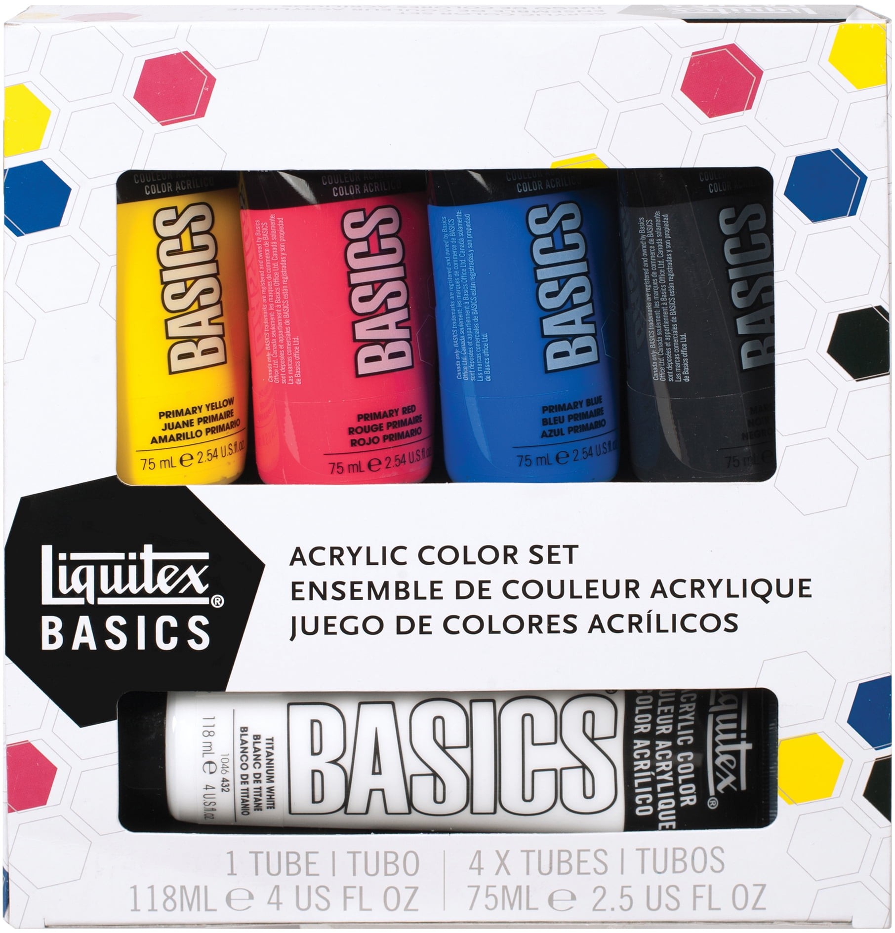 Liquitex BASICS Acrylic Set, 5-Colors