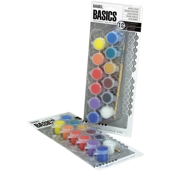 Liquitex BASICS Paint Pot Set, 12-Colors