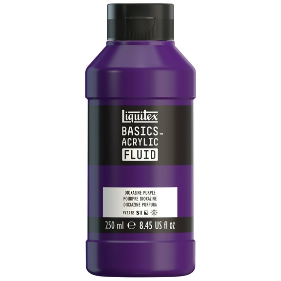Liquitex Basics Acrylic Fluid Paint - Dioxazine Purple, 250 ml