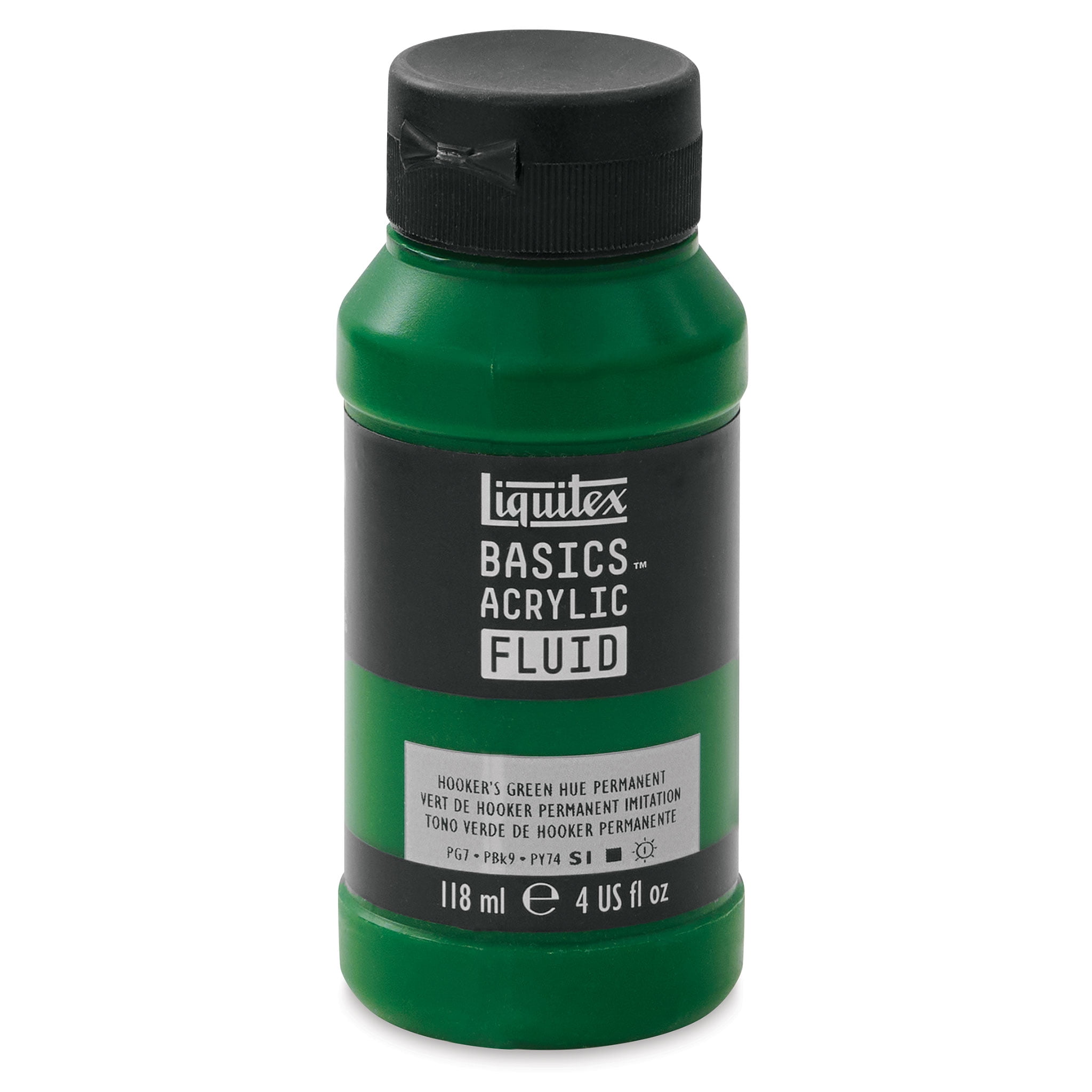 Liquitex Basics Acrylic Fluid 118ml Hooker's Green Hue Permanent