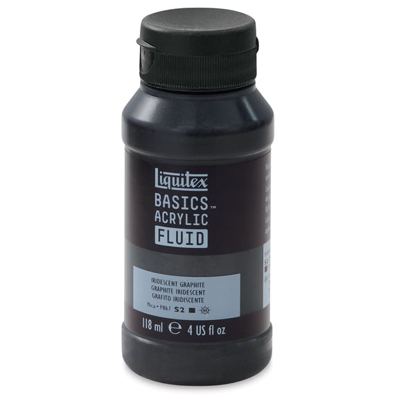 Liquitex BASICS Acrylic Fluid, 118 mL Bottle, Iridescent Graphite