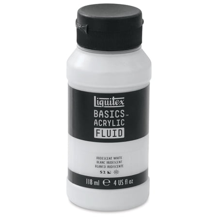 Liquitex BASICS Acrylic Fluid, 118 mL Bottle, Iridescent White
