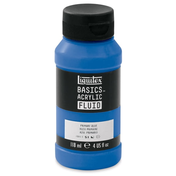 Liquitex Basics Acrylic Fluid Paint - Primary Blue, 118 ml