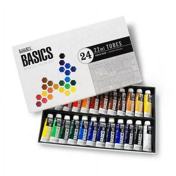 Liquitex Basics Acrylic Paint Set - 22mL Tubes - 24 pieces