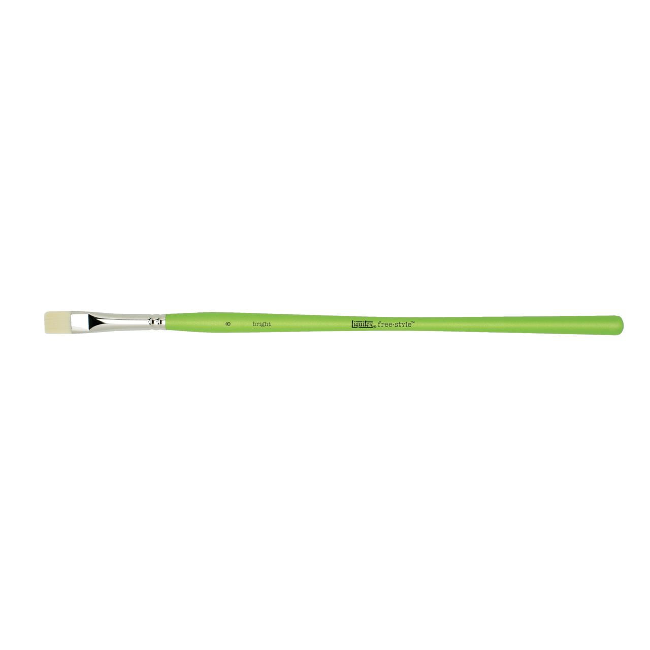 Long Handle Green Synthetic Nylon Detail Brush, Size 8