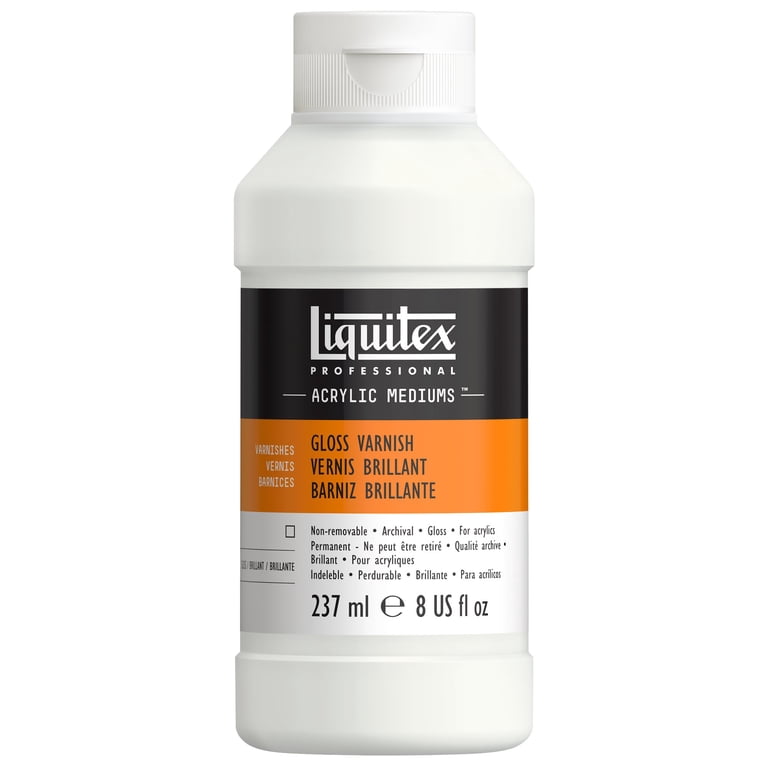 Liquitex, Gloss Varnish, 8 oz Water-Resistant Clear High Gloss