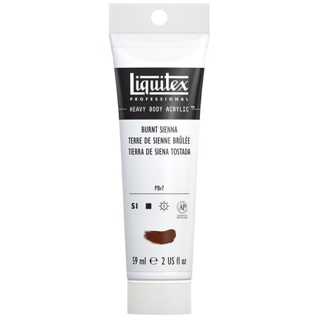 Liquitex Professional Heavy Body Acrylic Paint, 59 mL Tube, Burnt Sienna