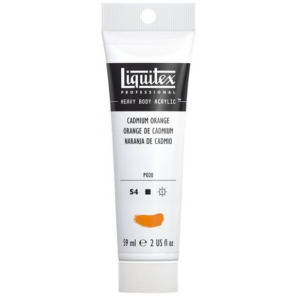 Liquitex Professional Heavy Body Acrylic Color, 2 oz. Tube, Cadmium Orange