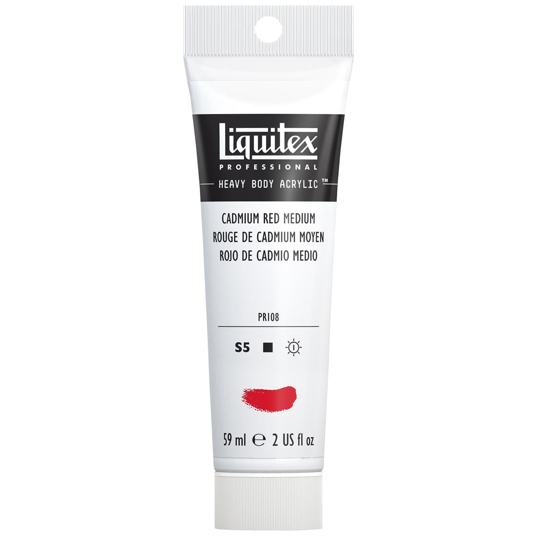 Liquitex Professional Heavy Body Acrylic Paint, 59 mL Tube, Cadmium Red Medium