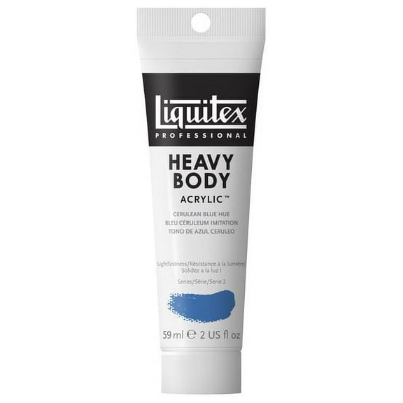 Liquitex Heavy Body Acrylic Paint, Cerulean Blue Hue, 2 Ounce Tube